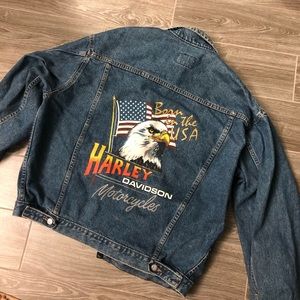 Vintage Harley Davidson denim jacket